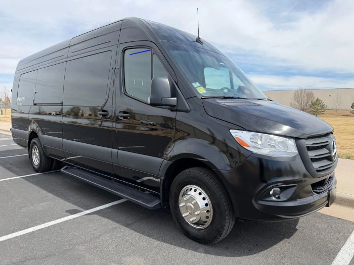 Black Mercedes Sprinter – Laporte limo service