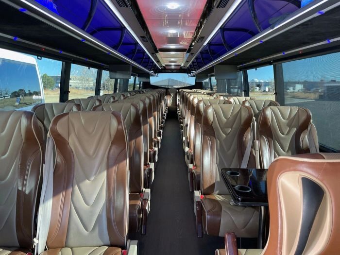 Charter coach interior – Laporte limo service
